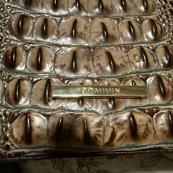 Brahmin Katie Melbourne Crocodile Embossed Crossbody Bag - Picture 3 of 8